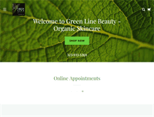 Tablet Screenshot of greenlinebeauty.com
